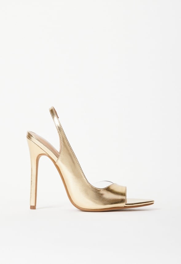 Calista Slingback Heel Gold/ Clear