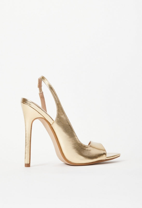 Calista Slingback Heel Gold/ Clear