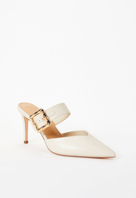 Cynthia Pointed Toe Pump Birch White