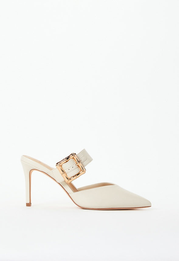 Cynthia Pointed Toe Pump Birch White