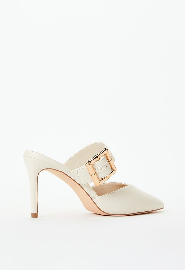Cynthia Pointed Toe Pump Birch White