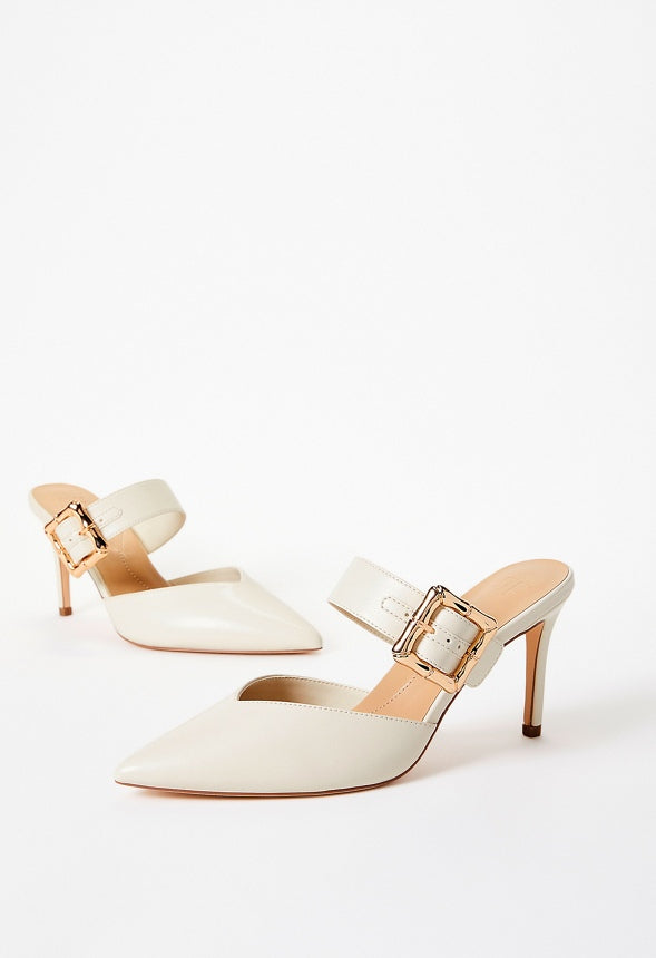 Cynthia Pointed Toe Pump Birch White