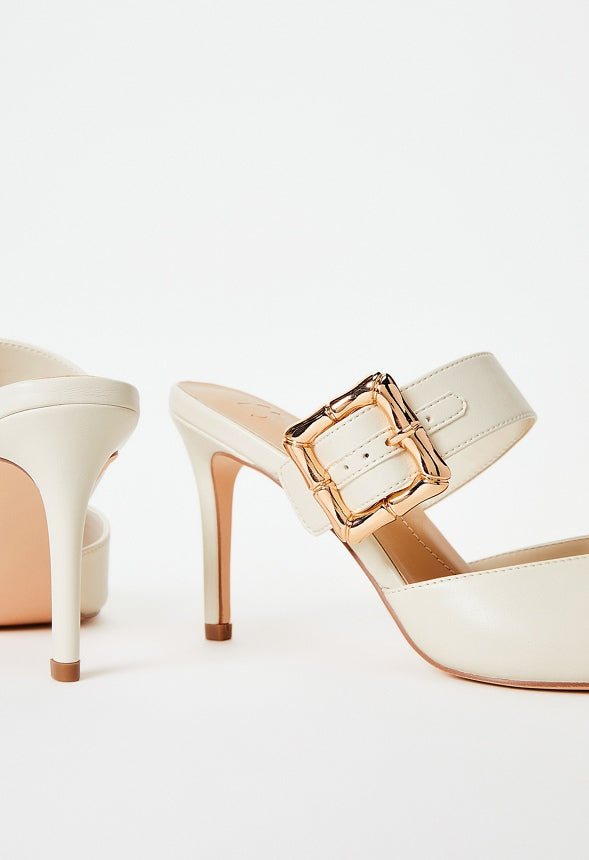 Cynthia Pointed Toe Pump Birch White