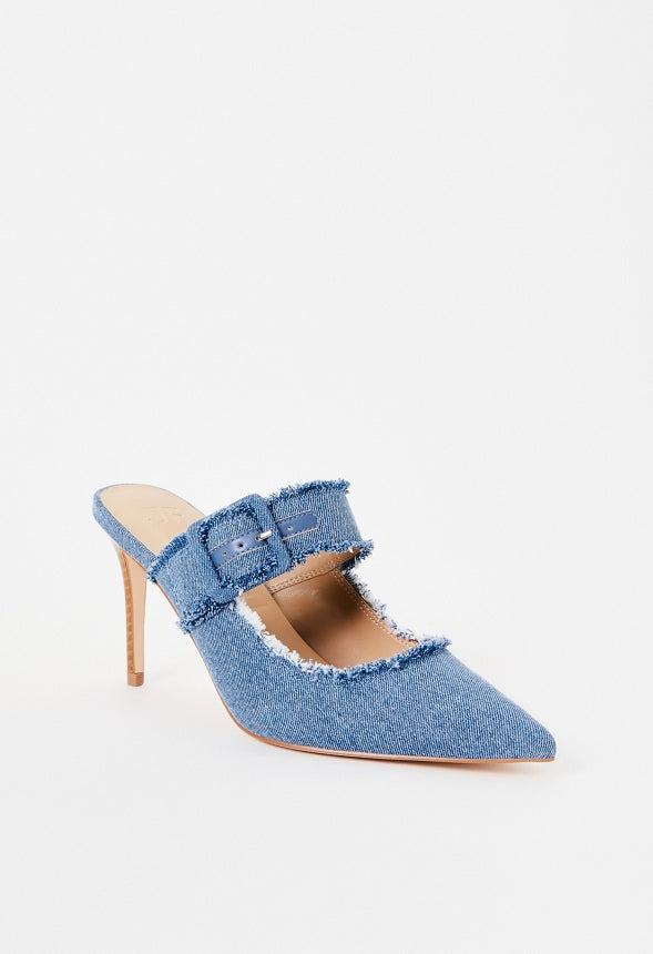 Addisyn Pointed Toe Pump Medium Denim