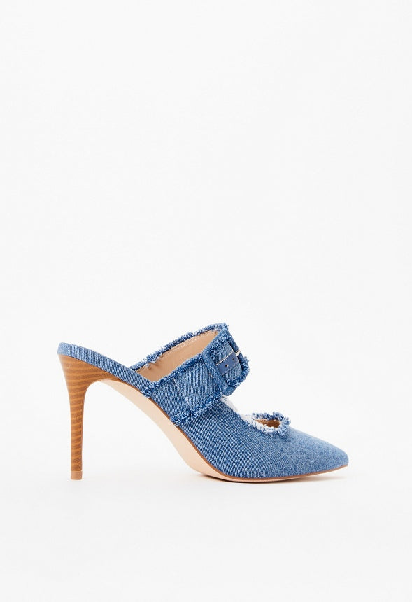 Addisyn Pointed Toe Pump Medium Denim