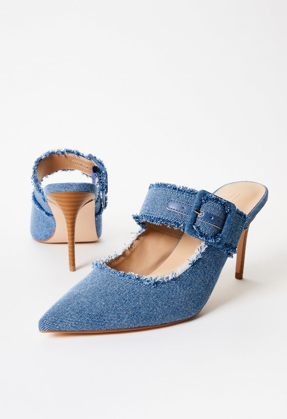 Addisyn Pointed Toe Pump Medium Denim