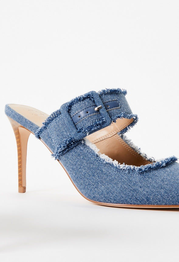 Addisyn Pointed Toe Pump Medium Denim