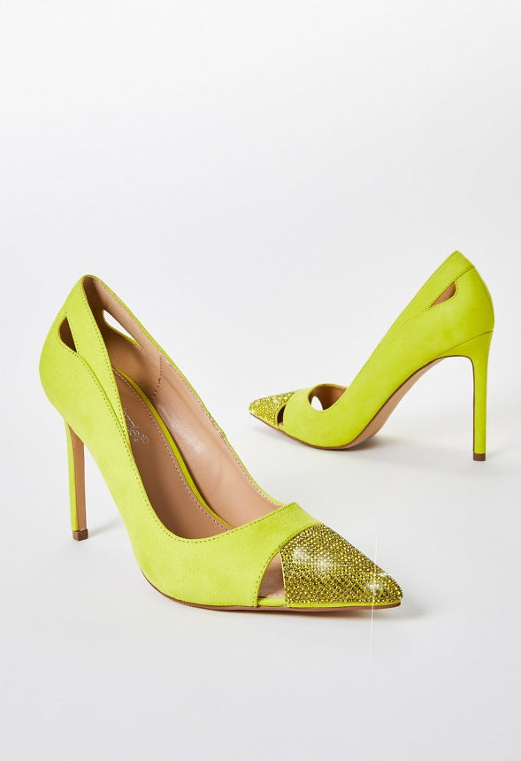 Zora Pointed Toe Pump Sulphur Spring Green