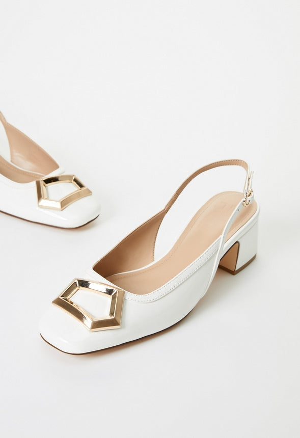 Sloanne Slingback Pump Bright White