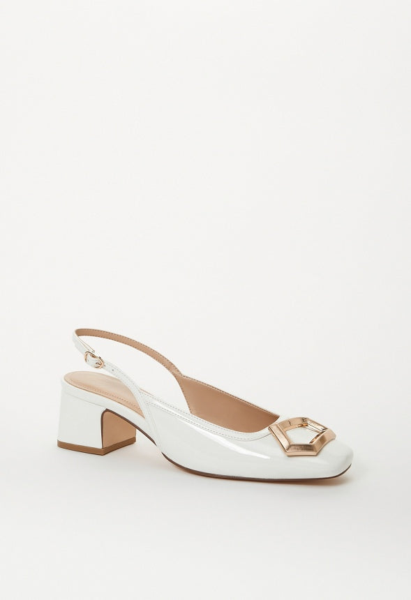 Sloanne Slingback Pump Bright White