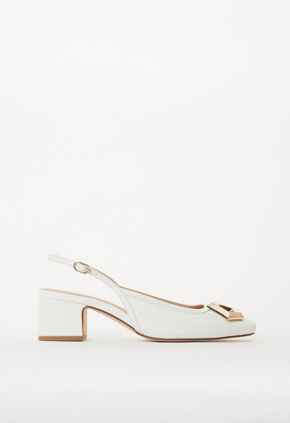 Sloanne Slingback Pump Bright White
