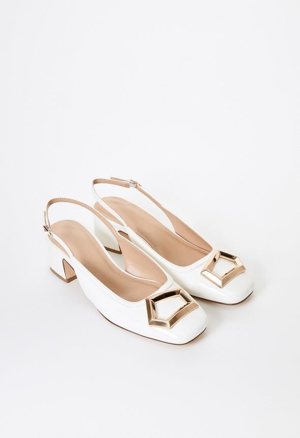 Sloanne Slingback Pump Bright White