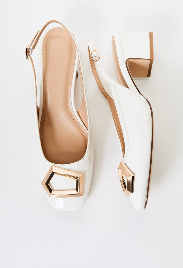 Sloanne Slingback Pump Bright White