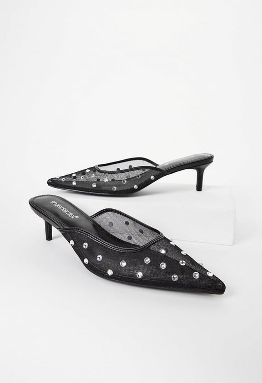 Nicolete Mule Pump Black