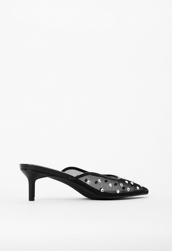 Nicolete Mule Pump Black