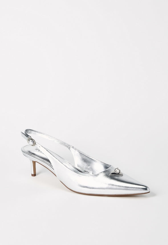 Kendi Slingback Pump Silver