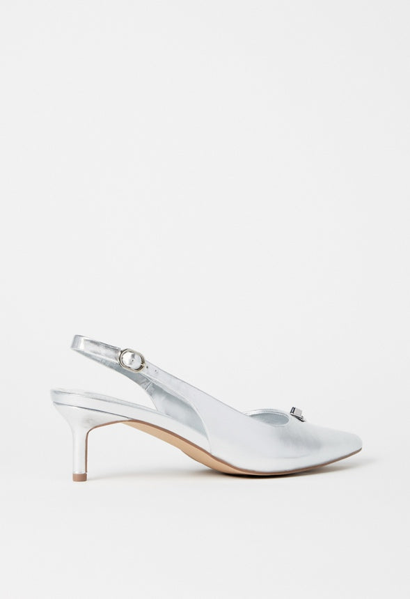Kendi Slingback Pump Silver