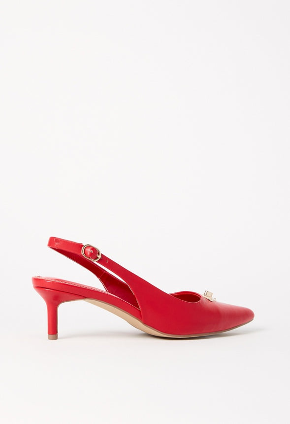 Kendi Slingback Pump Salsa Red