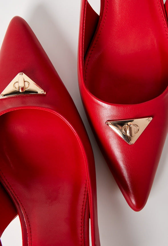 Kendi Slingback Pump Salsa Red