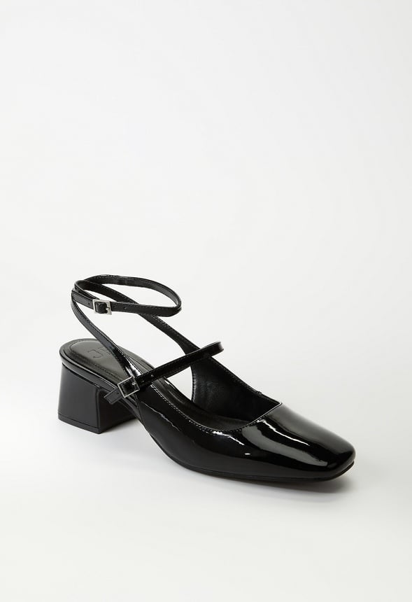Quinnie Block Heeled Pump Black