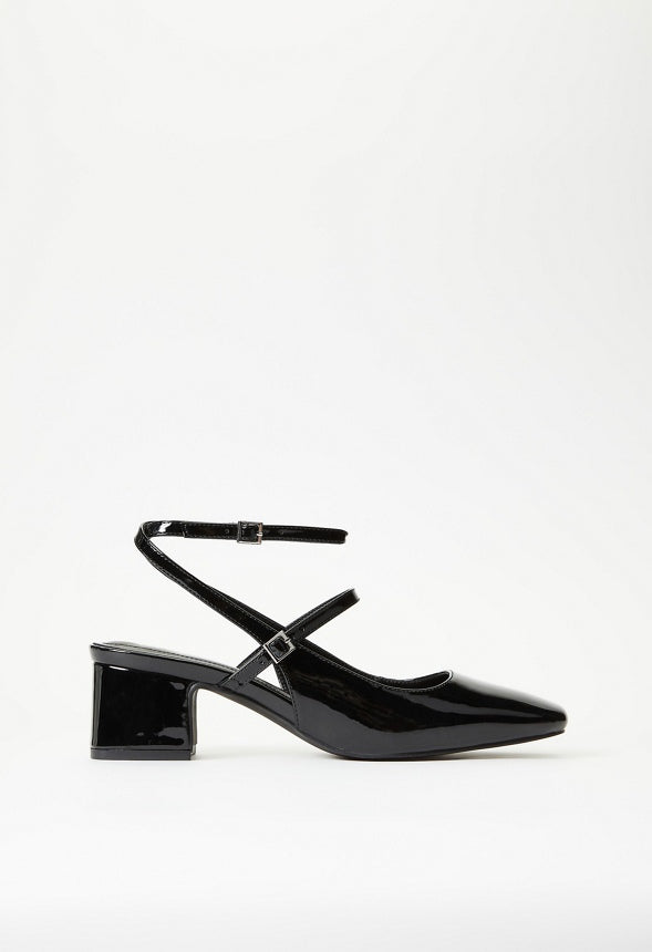 Quinnie Block Heeled Pump Black