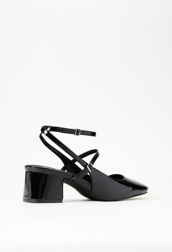 Quinnie Block Heeled Pump Black