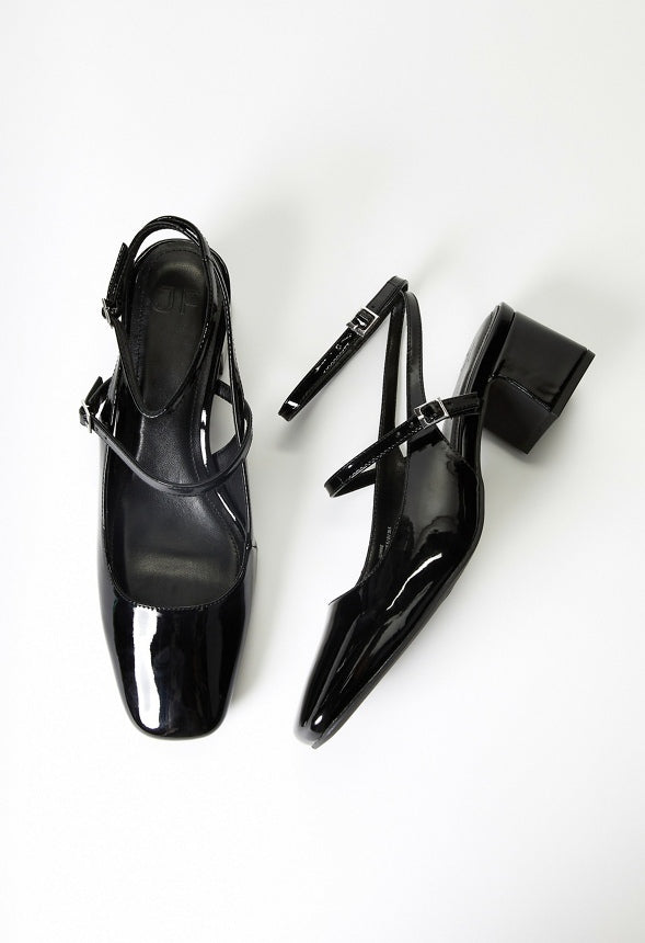 Quinnie Block Heeled Pump Black