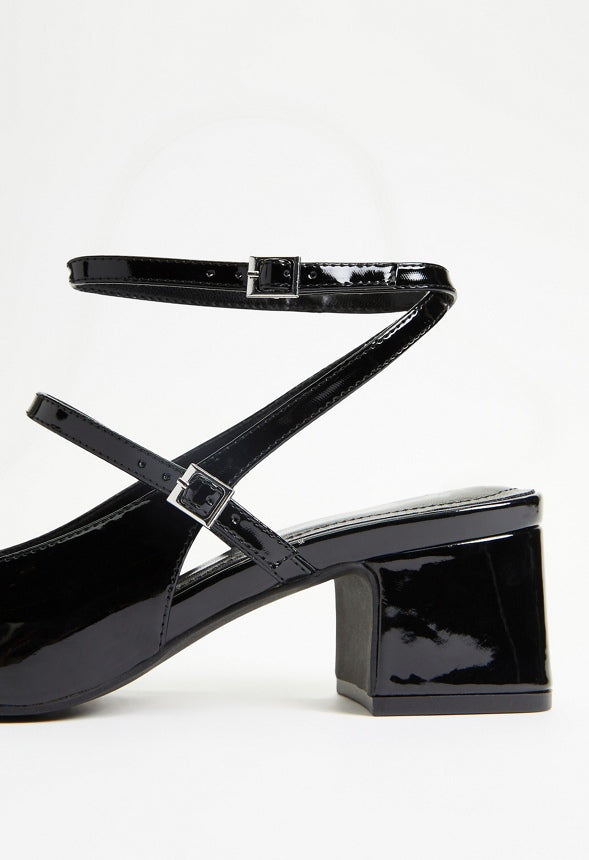Quinnie Block Heeled Pump Black
