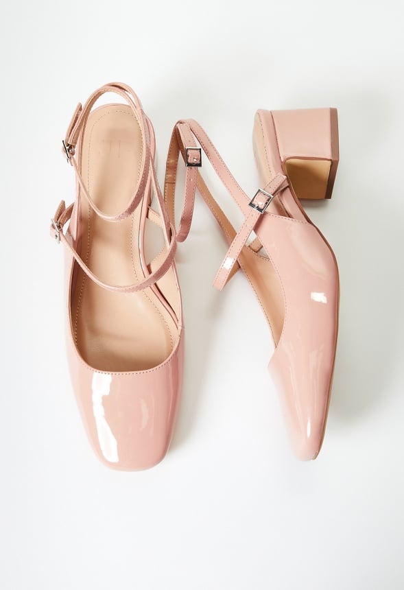 Quinnie Block Heeled Pump Cafe Creme