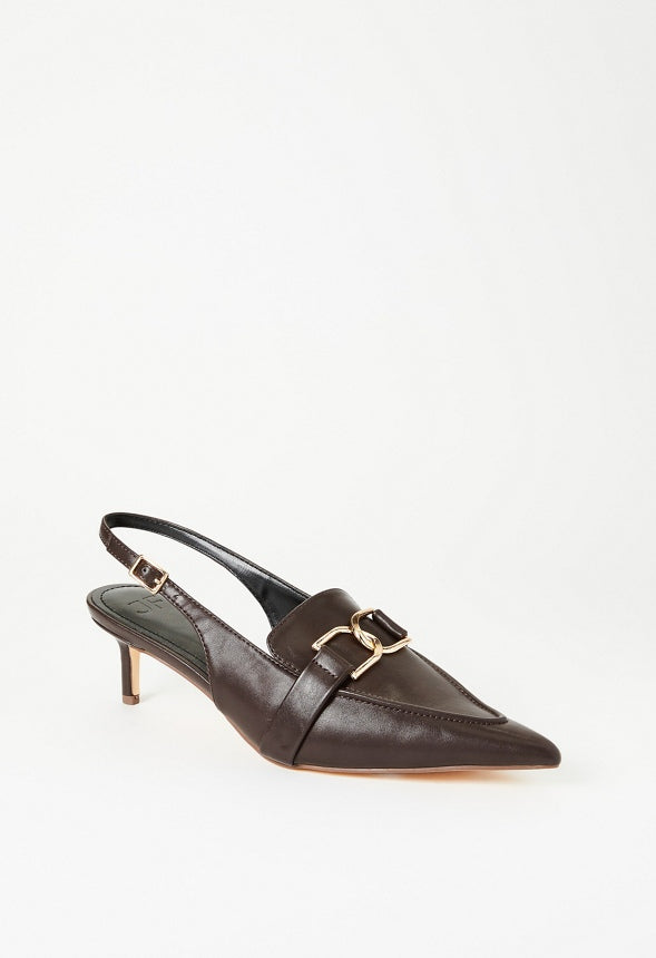 Iris Slingback Pump Coffee