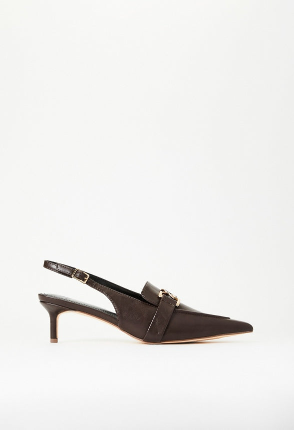 Iris Slingback Pump Coffee