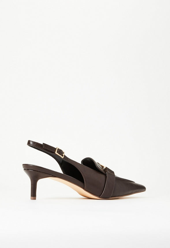 Iris Slingback Pump Coffee