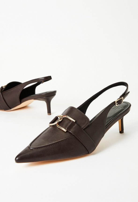 Iris Slingback Pump Coffee