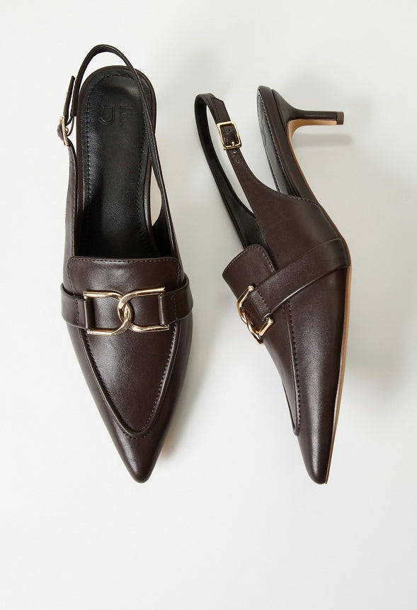 Iris Slingback Pump Coffee