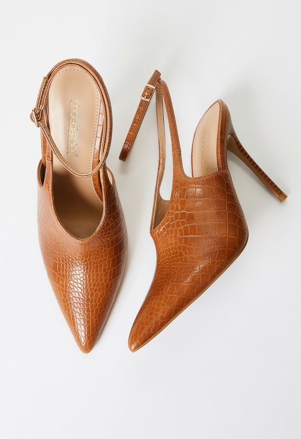 Fiorella Ankle Strap Pump Camel
