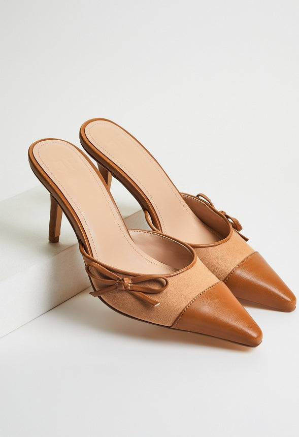 Violetta Mule Pump Camel/ Light Camel