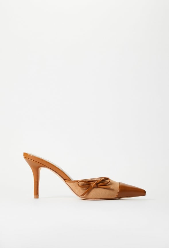 Violetta Mule Pump Camel/ Light Camel