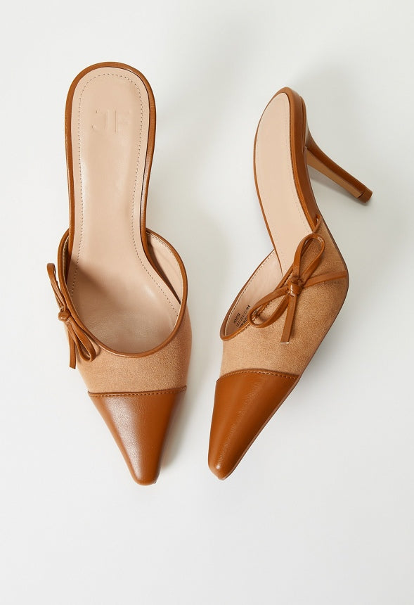 Violetta Mule Pump Camel/ Light Camel