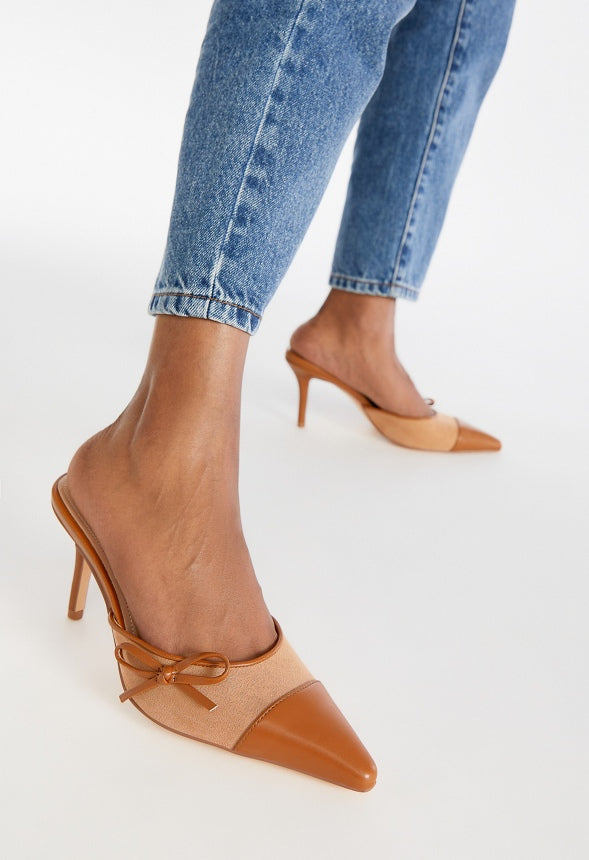 Violetta Mule Pump Camel/ Light Camel
