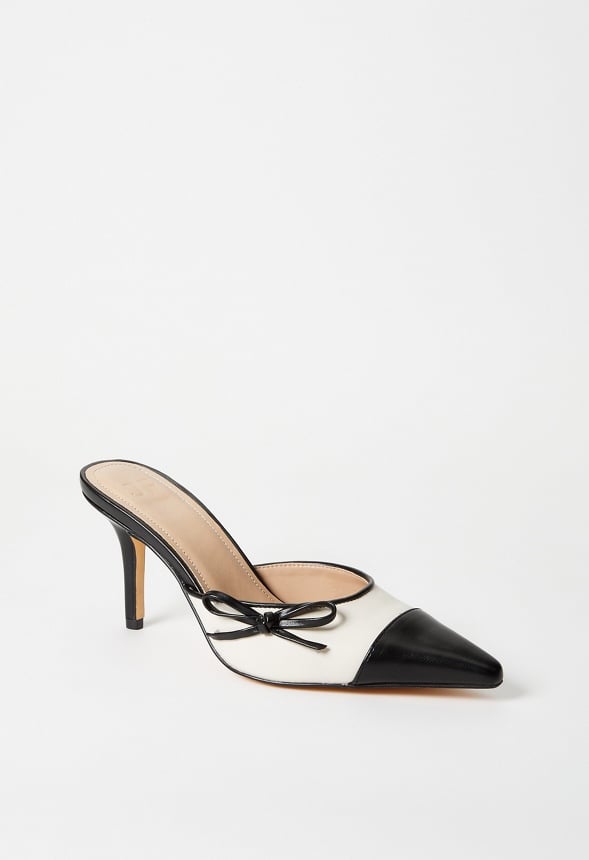 Violetta Mule Pump Black/ Birch White