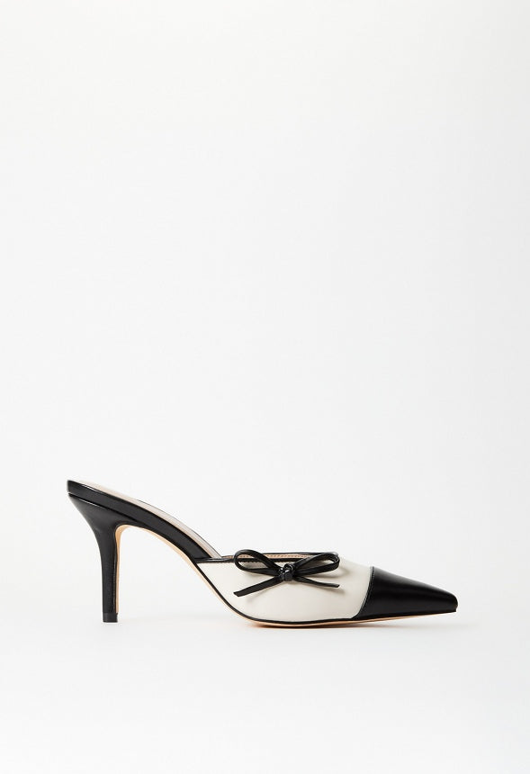 Violetta Mule Pump Black/ Birch White