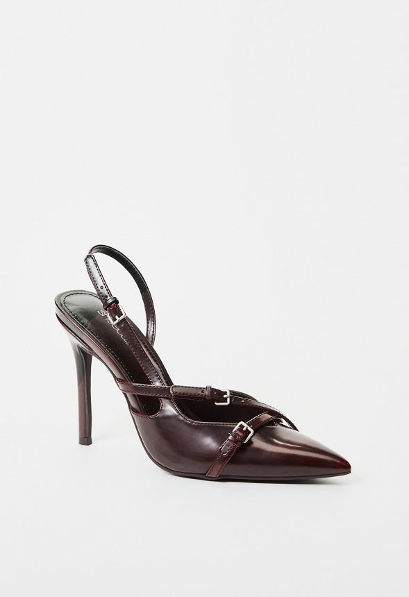 Anastasia Slingback Pump Deep Oxblood