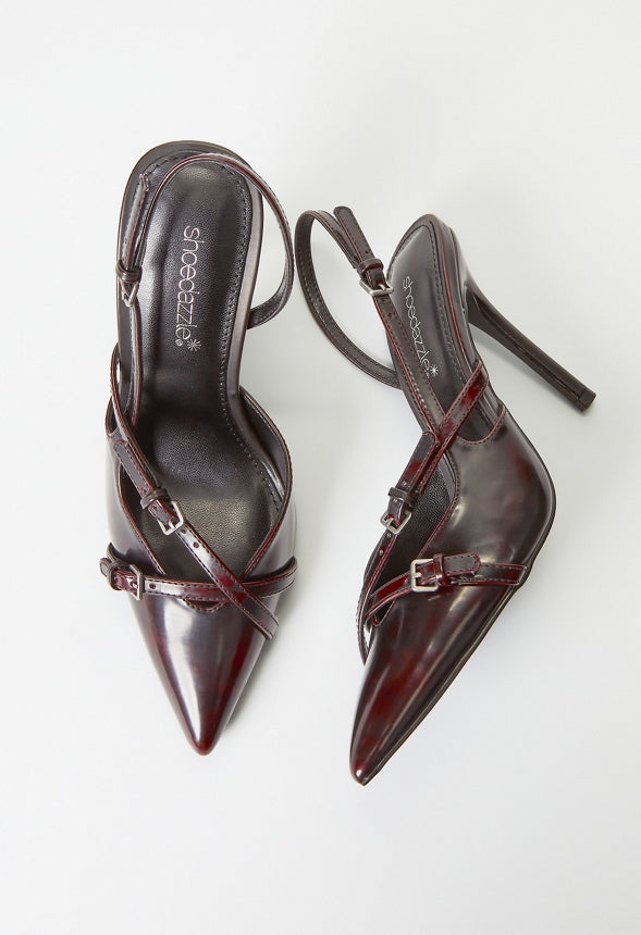 Anastasia Slingback Pump Deep Oxblood