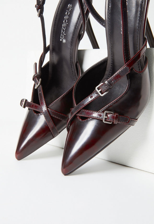 Anastasia Slingback Pump Deep Oxblood