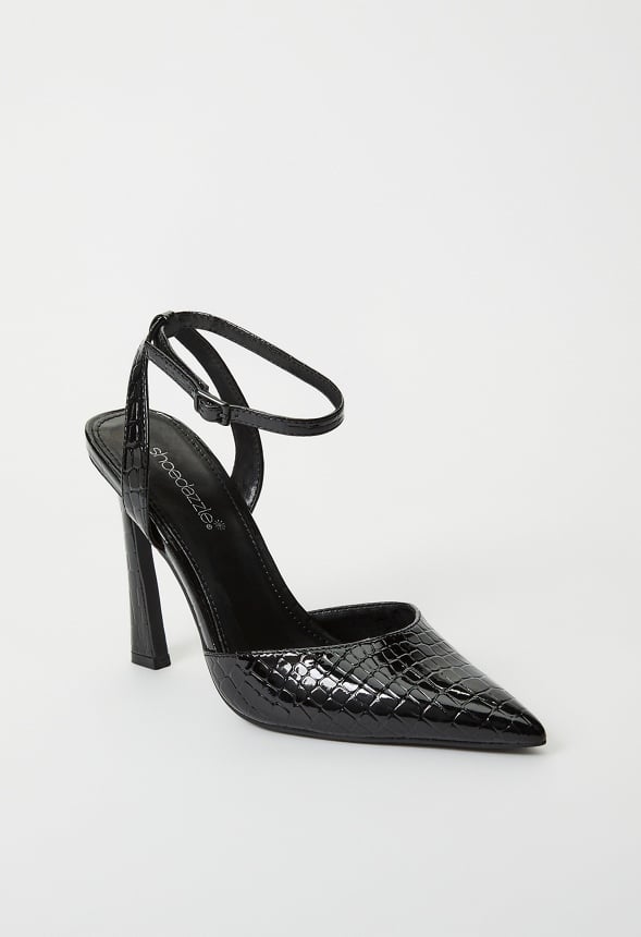 Elaina Ankle Strap Pump Black
