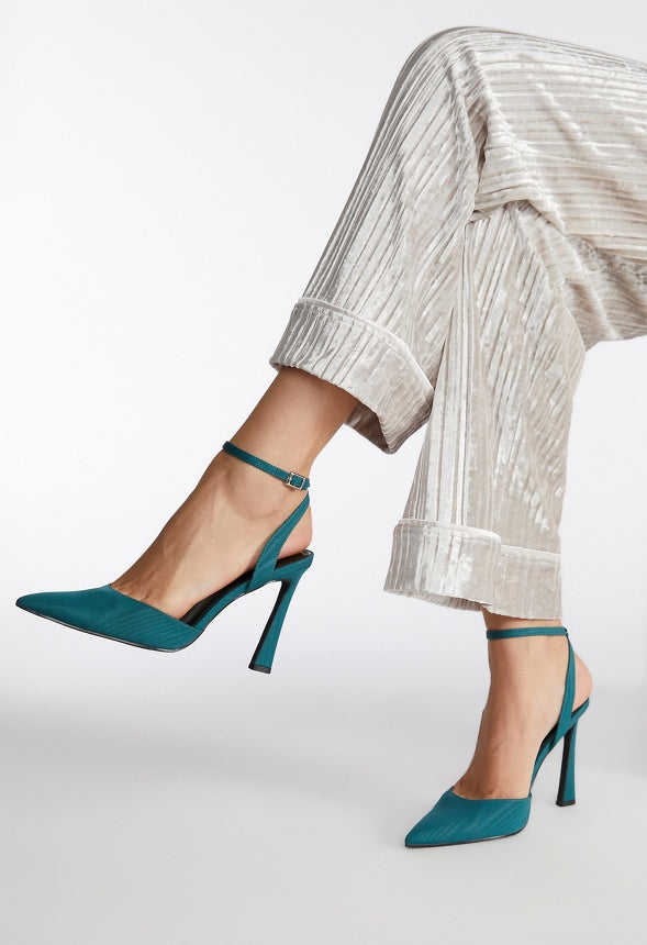 Elaina Ankle Strap Pump Rain Forest