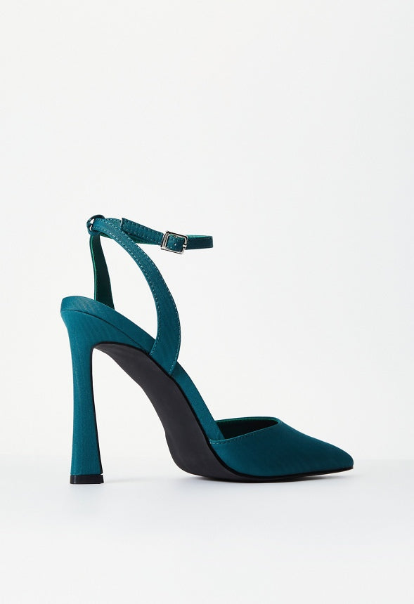 Elaina Ankle Strap Pump Rain Forest