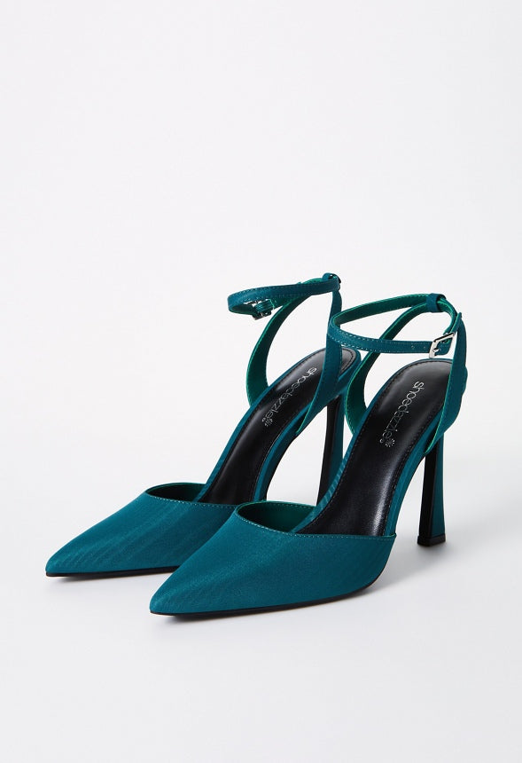 Elaina Ankle Strap Pump Rain Forest