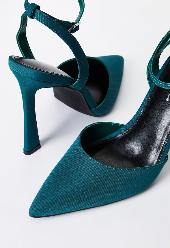 Elaina Ankle Strap Pump Rain Forest