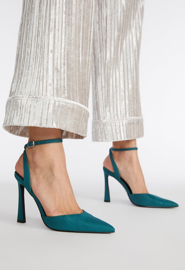 Elaina Ankle Strap Pump Rain Forest